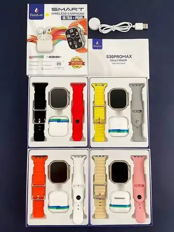 HOT - 5-IN-1 Set Smartwatch & earphones, Wireless Connection Calling,  Fitness Tracker Watch, Headphones, Holiday Gifts