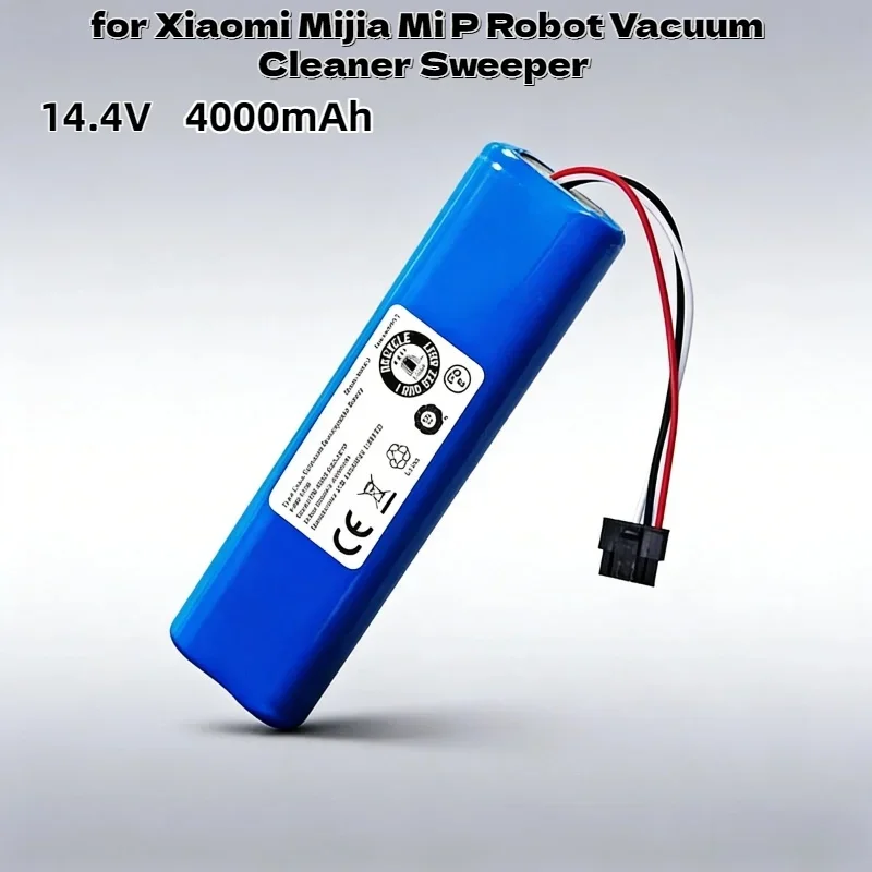 High Capacity 14.4V 4000mAh 4S1P-SC Rechargeable Li-ion Battery Replacement for Xiaomi Mijia Mi P Robot Vacuum Cleaner Sweeper
High Capacity 14.4V 4000mAh 4S1P-SC Rechargeable Li-ion Battery Replacement for Xiaomi Mijia Mi P Robot Vacuum Cleaner Sweeper