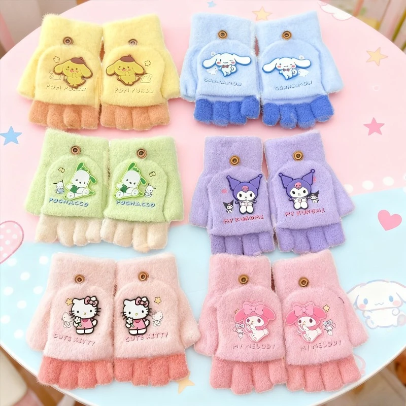 Sanrio HelloKitty Children'S Gloves for 4-10 Years Old Half-Finger Autumn Winter Flip-Top Warm Baby Gloves Boys Girls Xmas Gift 
Sanrio HelloKitty Children'S Gloves for 4-10 Years Old Half-Finger Autumn Winter Flip-Top Warm Baby Gloves Boys Girls Xmas Gift