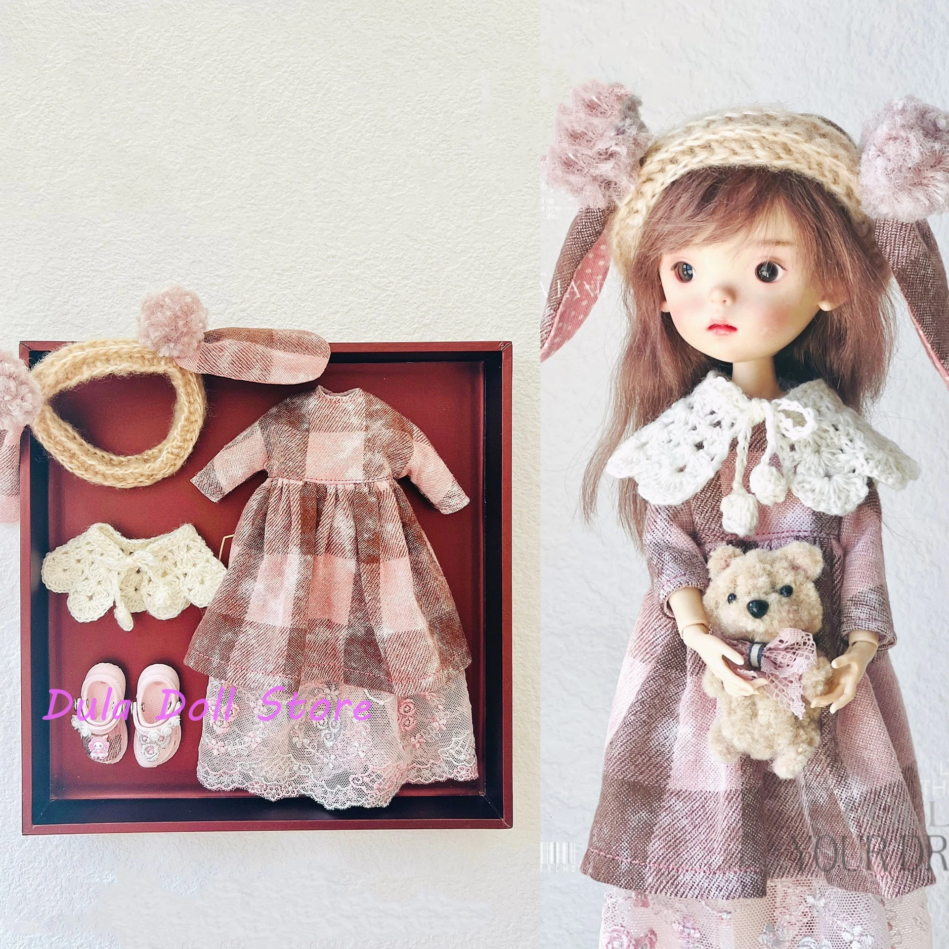 Dula Doll Clothes Pink and brown plaid skirt fairy outfit for Blythe ob24 ob22 ICY JerryB 1/6 Doll Accessories
Dula Doll Clothes Pink and brown plaid skirt fairy outfit for Blythe ob24 ob22 ICY JerryB 1/6 Doll Accessories