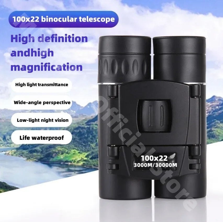 100x22 HD Binoculars Monocular Long Range Folding Mini Telescope Portable BAK4 FMC Optics for Hunting Sports Outdoor Camping
100x22 HD Binoculars Monocular Long Range Folding Mini Telescope Portable BAK4 FMC Optics for Hunting Sports Outdoor Camping