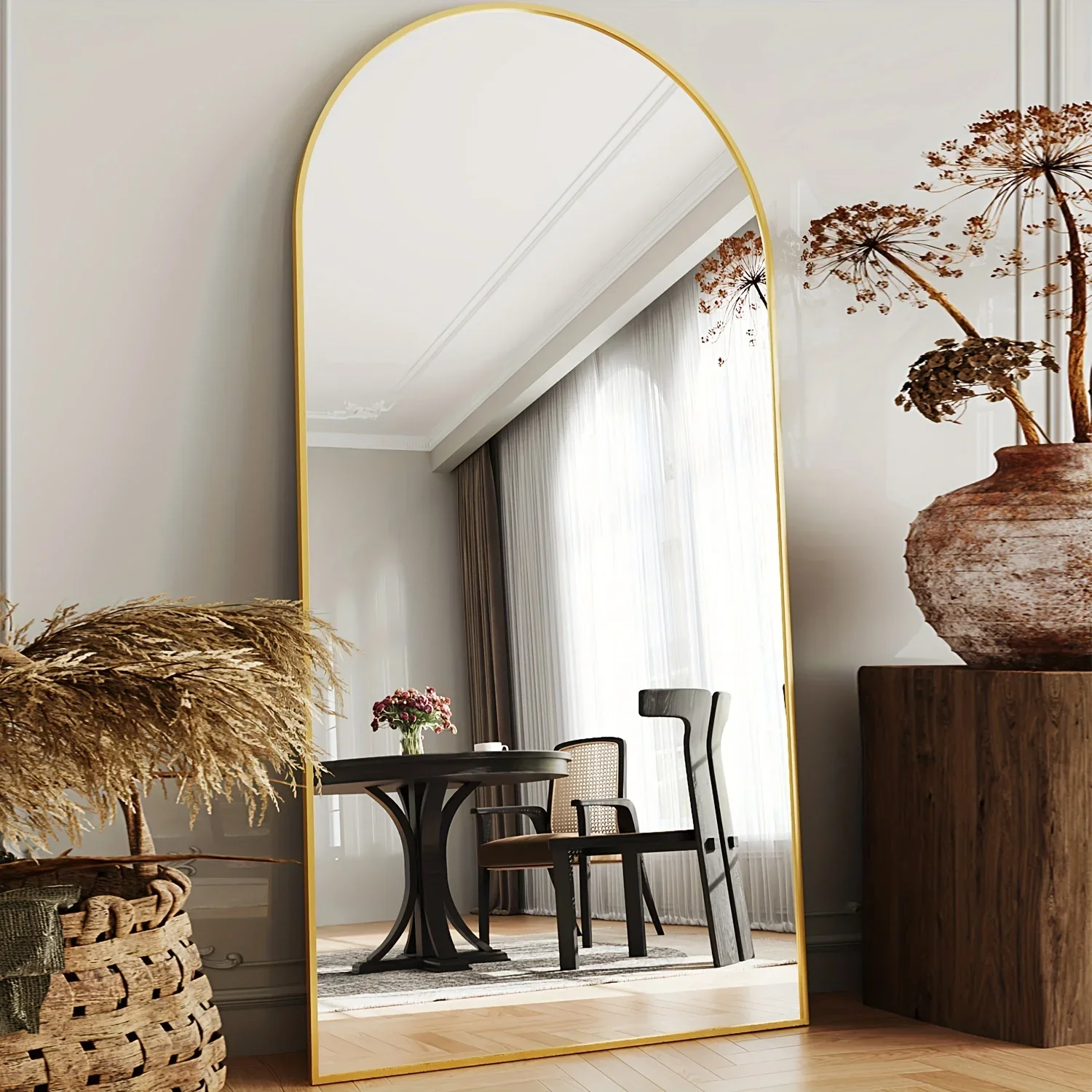 KEEHOME Full Length Mirror 58x18 41x81 Arched Floor Standing Mirror Freestanding Oversized Full Body with Stand for Bedroom Living Room Christmas Decorations
KEEHOME Full Length Mirror 58x18 41x81 Arched Floor Standing Mirror Freestanding Oversized Full Body with Stand for Bedroom Living Room Christmas Decorations