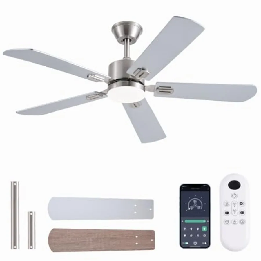 Ceiling Fans with Lights and Remote/App Control Double-Side Blades Dimmable LED Reversible DC Motor Noiseless Modern Low Profil
Ceiling Fans with Lights and Remote/App Control Double-Side Blades Dimmable LED Reversible DC Motor Noiseless Modern Low Profil