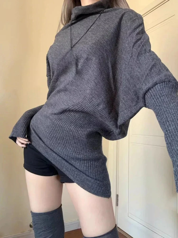 Y2k Batwing Sleeve Slim Fit Pullovers For Women's Turtleneck All Match Jumper New Knitting Temperament Sweater Korean Pull Femme
Y2k Batwing Sleeve Slim Fit Pullovers For Women's Turtleneck All Match Jumper New Knitting Temperament Sweater Korean Pull Femme