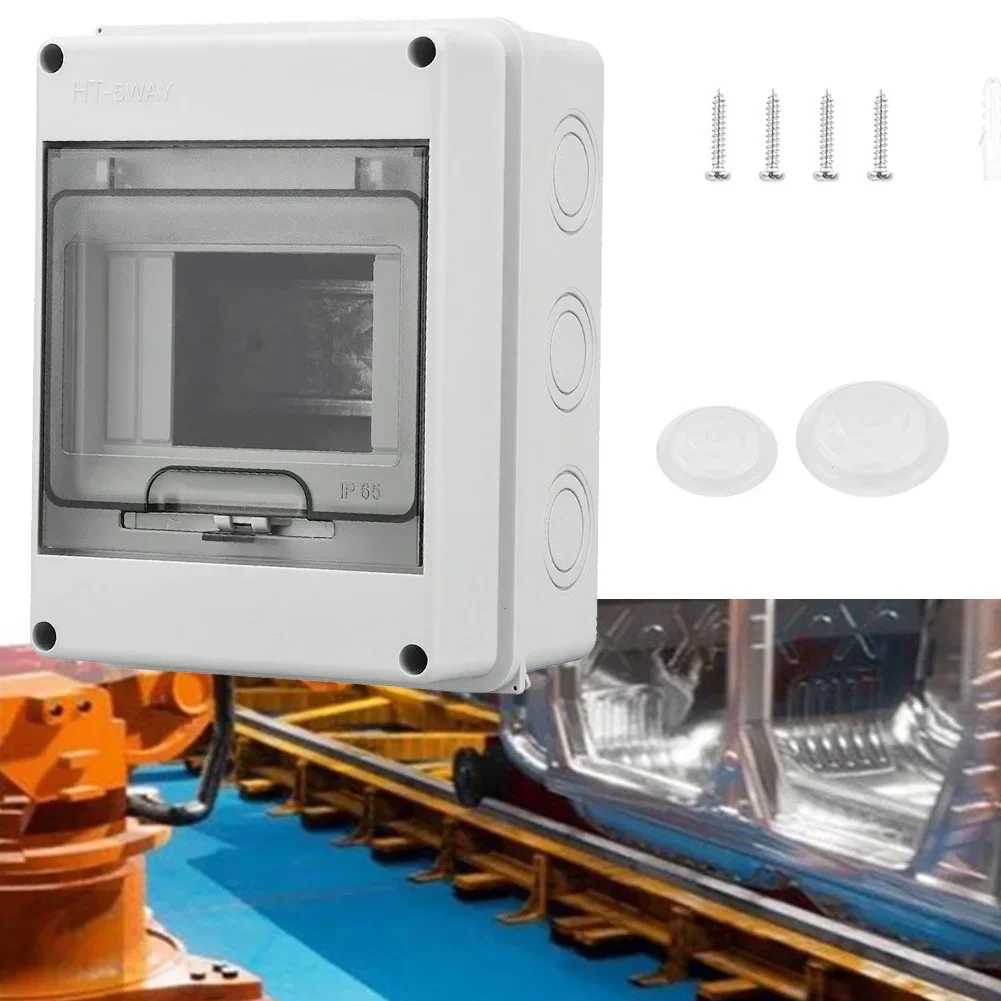 Accessories Fuse Box ABS Lockable Surface-Mounted Distribution Box Dustproof IP65 Waterproof 1 Row For 5 Modules
Accessories Fuse Box ABS Lockable Surface-Mounted Distribution Box Dustproof IP65 Waterproof 1 Row For 5 Modules