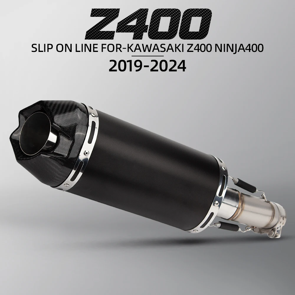 Motorcycle Exhaust Escape Arro Carbon Tip Muffler with Middle Link Pipe DB Killer For KAWASAKI Z400 Ninja400 2019-2024
Motorcycle Exhaust Escape Arro Carbon Tip Muffler with Middle Link Pipe DB Killer For KAWASAKI Z400 Ninja400 2019-2024