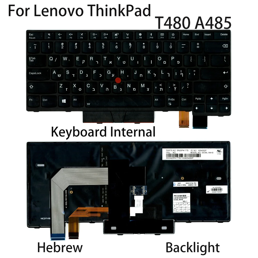 Новая клавиатура для ноутбука Lenovo ThinkPad T480 A485, внутренняя ивритская подсветка FRU: 01HX433 01HX473 01HX513
Новая клавиатура для ноутбука Lenovo ThinkPad T480 A485, внутренняя ивритская подсветка FRU: 01HX433 01HX473 01HX513