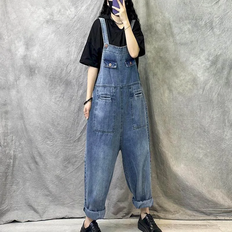 Denim Jumpsuits for Women Oversized Overalls Cross Pants One Piece Outfits Women Loose Casual Korean Fashion High Waist Pants
Denim Jumpsuits for Women Oversized Overalls Cross Pants One Piece Outfits Women Loose Casual Korean Fashion High Waist Pants