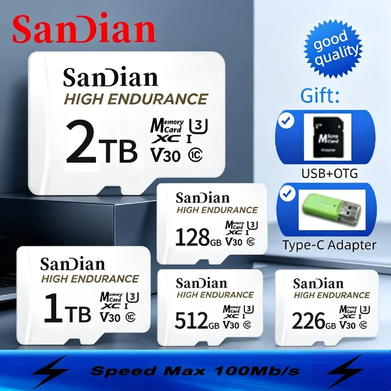 2026 128GB V30 U3 C10 Micro SD TF Card High Speed High Endurance Memory Card for Drones Dash Cam Home Monitoring Cameras
2026 128GB V30 U3 C10 Micro SD TF Card High Speed High Endurance Memory Card for Drones Dash Cam Home Monitoring Cameras