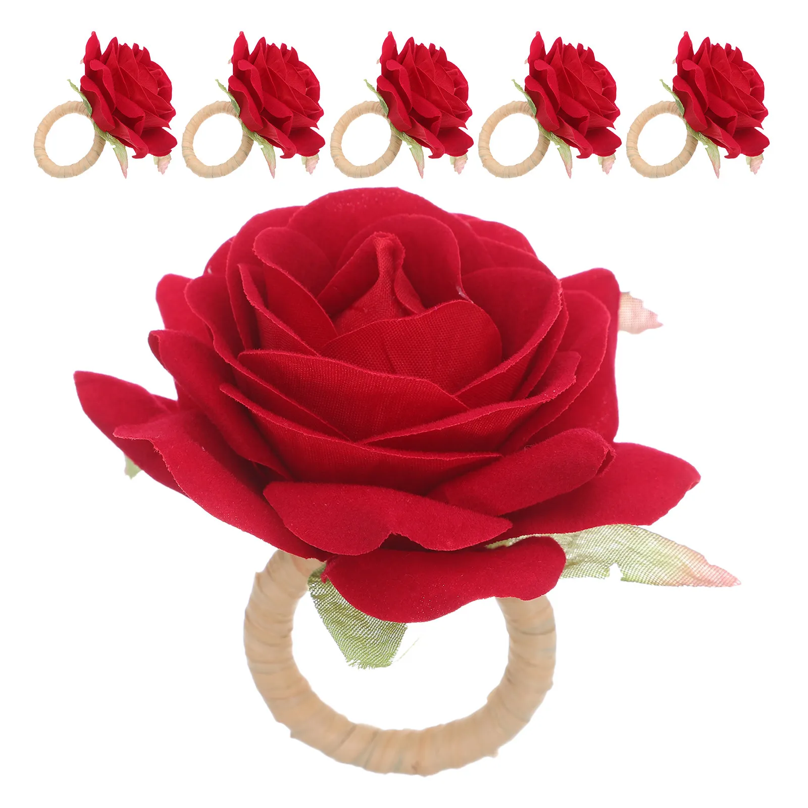 6Pcs Artificial Rose Flower Napkin Rings Handcraft Fabric Napkin Holders for Wedding Anniversary Holiday Gift Idea
6Pcs Artificial Rose Flower Napkin Rings Handcraft Fabric Napkin Holders for Wedding Anniversary Holiday Gift Idea