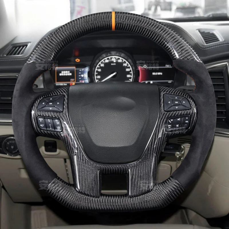 For Ford Everest/Ranger PX2/PX3 Carbon Fiber Suede Flat-bottom Sport Steering Wheel (Modified Part)
For Ford Everest/Ranger PX2/PX3 Carbon Fiber Suede Flat-bottom Sport Steering Wheel (Modified Part)