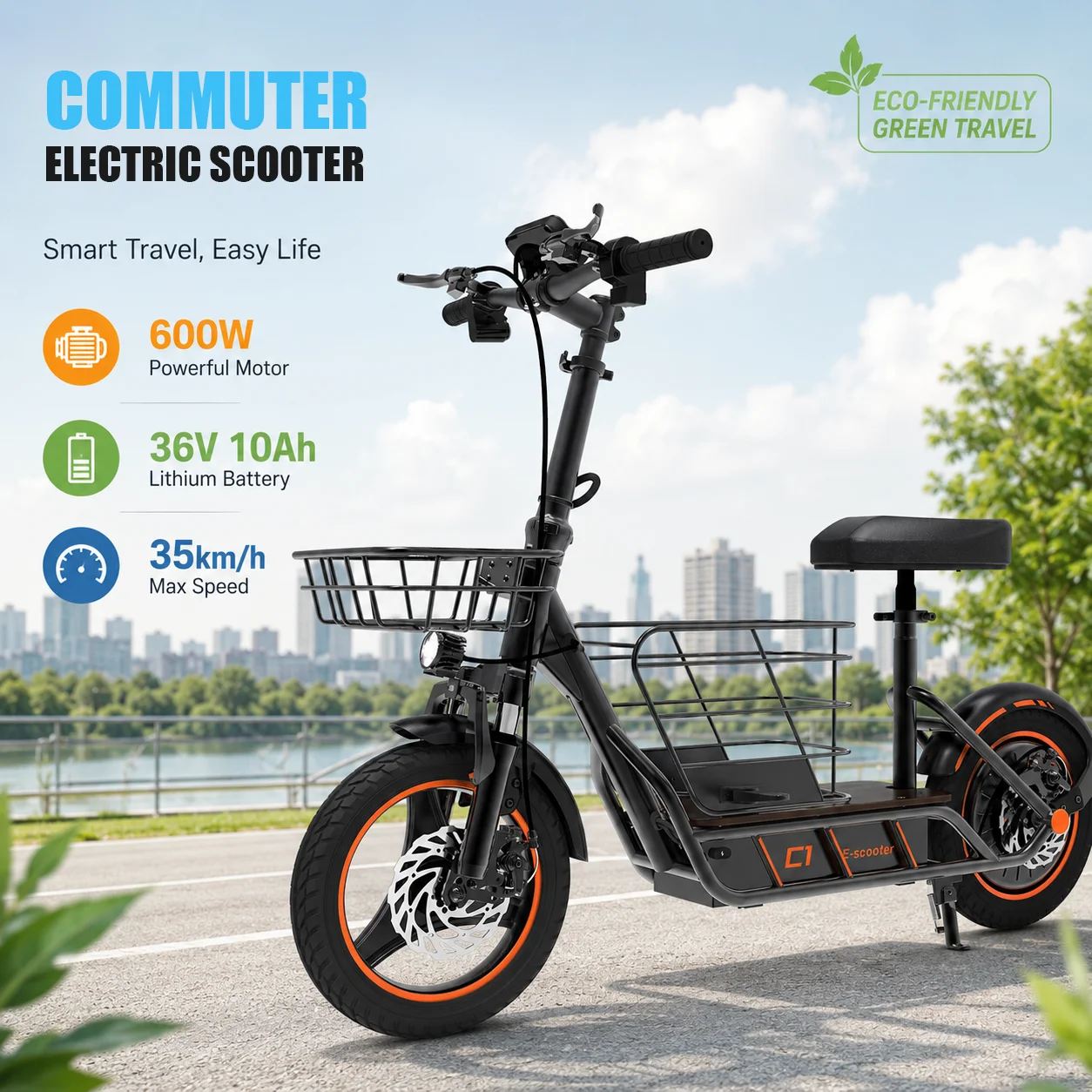 600W Electric Scooter for Adults, 21mph Foldable E Scooter, 14 Inch Pneumatic Tires, Dual Disc Brakes Commuter Scooter Scooter
600W Electric Scooter for Adults, 21mph Foldable E Scooter, 14 Inch Pneumatic Tires, Dual Disc Brakes Commuter Scooter Scooter