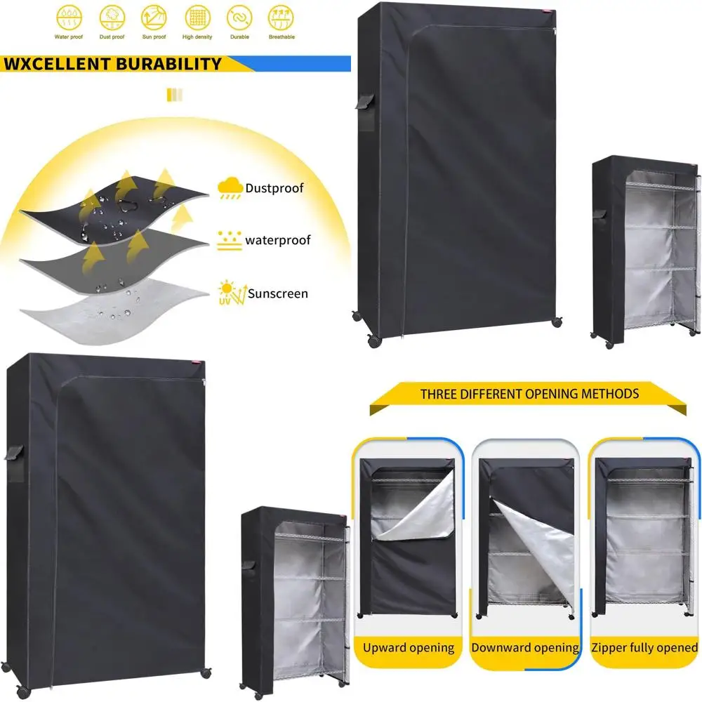 Zipper Access Wire Shelving Cover, 48x24x72, Adjustable Opening, No Shelves, Black
Zipper Access Wire Shelving Cover, 48x24x72, Adjustable Opening, No Shelves, Black