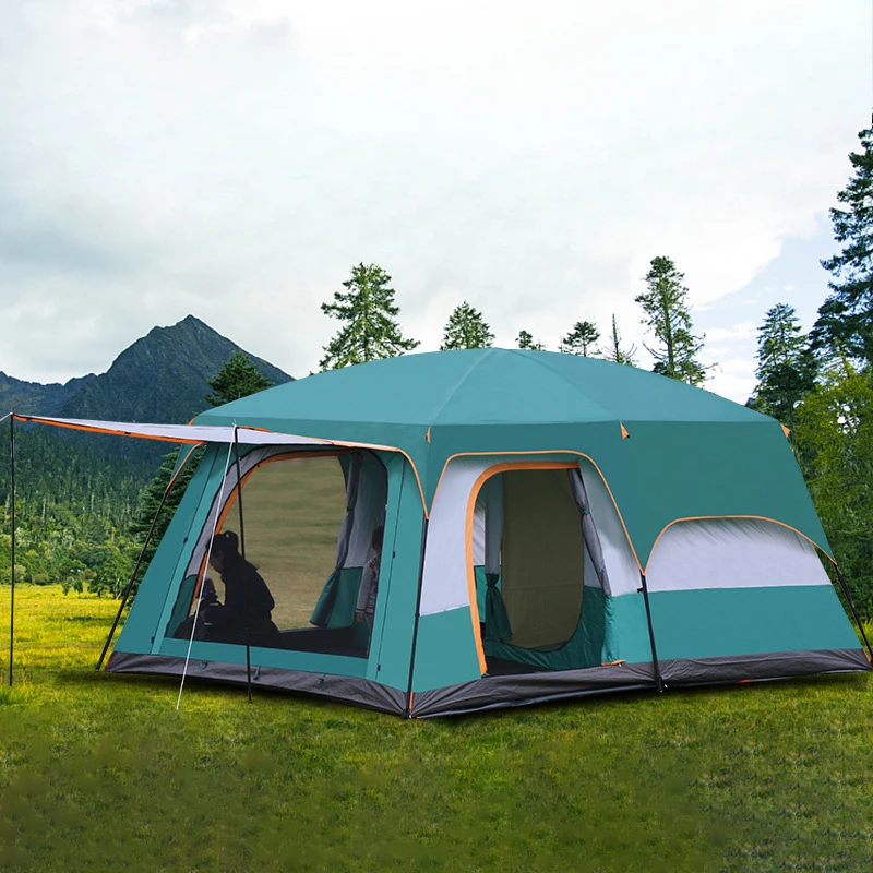 Tent outdoor two rooms and one living room multi-person camping thickened rainproof portable
Tent outdoor two rooms and one living room multi-person camping thickened rainproof portable