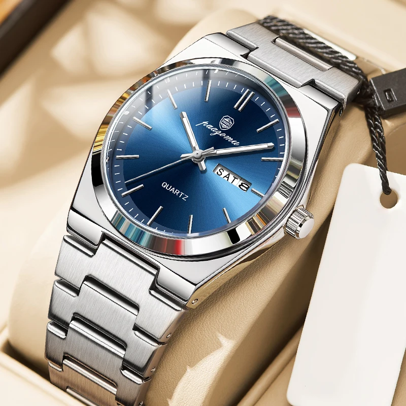 Новые повседневные деловые модные кварцевые наручные часы, серебряные часы, мужские роскошные часы, автоматические часы, мужские подарки Reloj Hombre
Новые повседневные деловые модные кварцевые наручные часы, серебряные часы, мужские роскошные часы, автоматические часы, мужские подарки Reloj Hombre