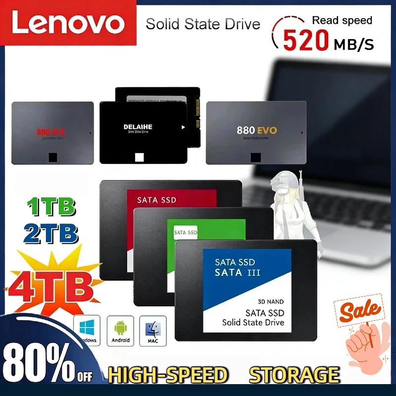 Портативный SSD-накопитель Lenovo 4 ТБ USB 3.1, сверхскоростной внешний твердотельный накопитель SATA III 2,5 дюйма, высокоскоростное хранилище для ноутбуков, Mac, ПК, ХИТ ПРОДАЖ
Портативный SSD-накопитель Lenovo 4 ТБ USB 3.1, сверхскоростной внешний твердотельный накопитель SATA III 2,5 дюйма, высокоскоростное хранилище для ноутбуков, Mac, ПК, ХИТ ПРОДАЖ