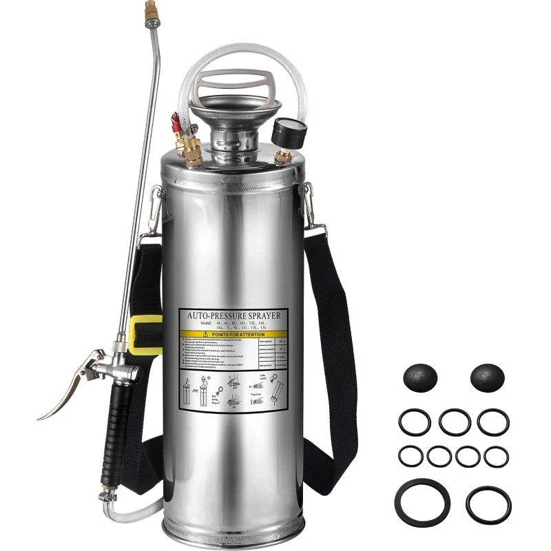 4-12L Hand Powered Sprayer Stainless Steel Watering Spraying Atomizer Pump Home Ground Garden Cleaning Sprayer
4-12L Hand Powered Sprayer Stainless Steel Watering Spraying Atomizer Pump Home Ground Garden Cleaning Sprayer