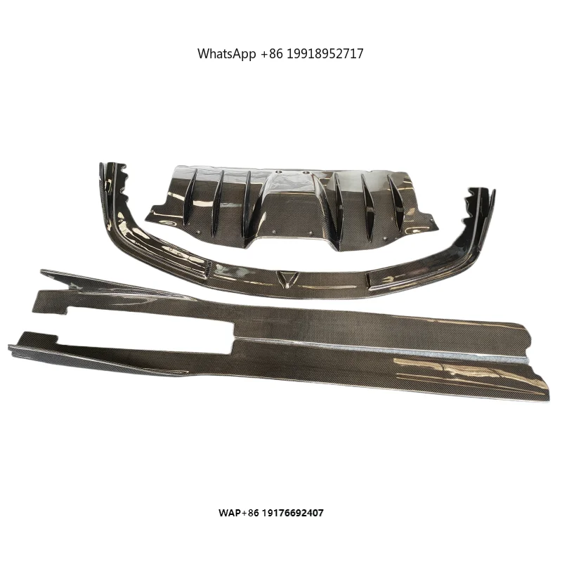 458V Style Carbon Fiber Body Kit Front Lip Side Skirts and Rear Diffuser Spoiler Exterior Accessories for Cars
458V Style Carbon Fiber Body Kit Front Lip Side Skirts and Rear Diffuser Spoiler Exterior Accessories for Cars