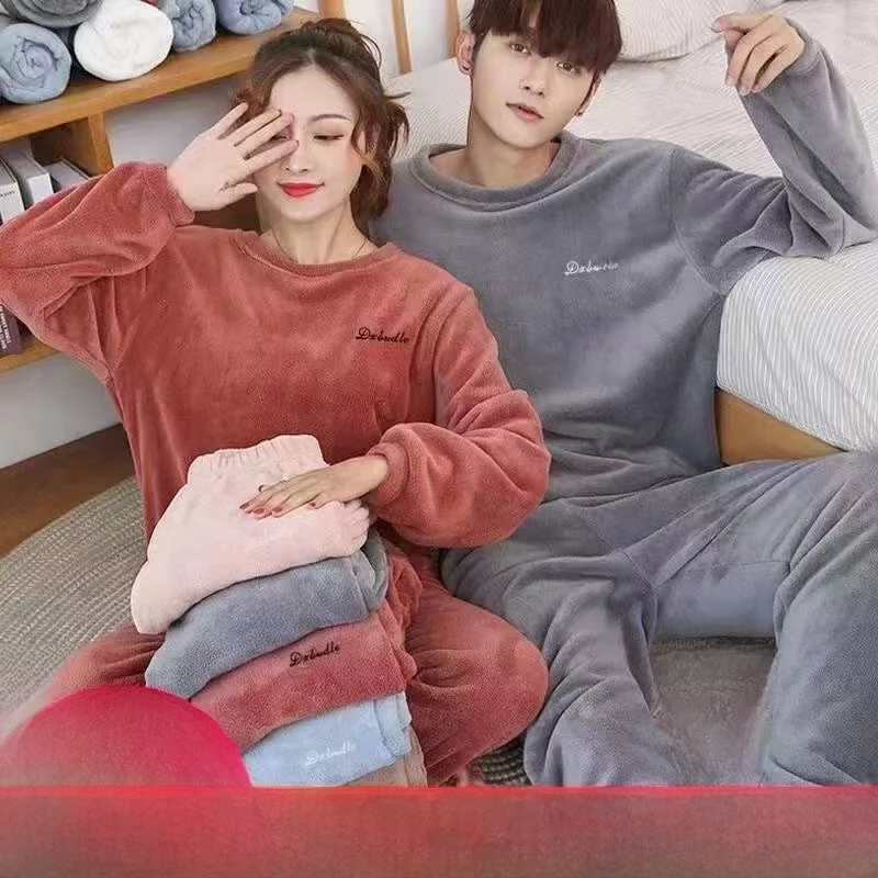 Large Size Coral Fleece Pajamas Set 2023 Autumn Winter Collection Cozy Home Clothes Couples Sleepwear Polyester Fiber
Large Size Coral Fleece Pajamas Set 2023 Autumn Winter Collection Cozy Home Clothes Couples Sleepwear Polyester Fiber