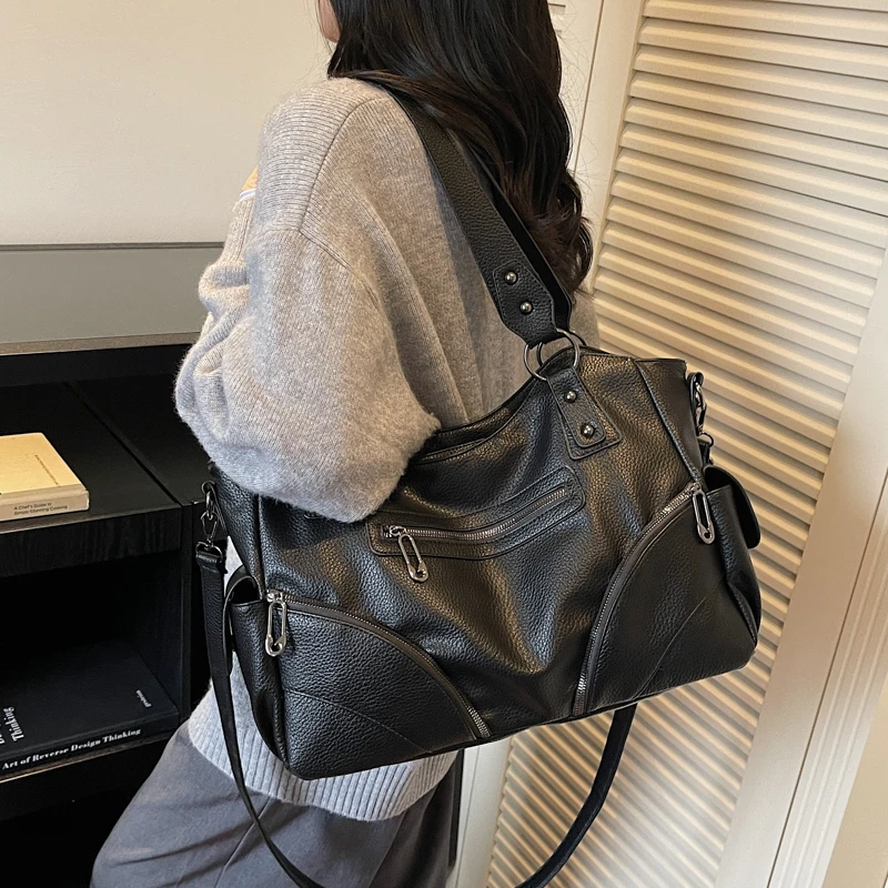 Female Hobo Handbag Large Capacity Shoulder Bags Big Stylsih Tote Bag Ladies Soft Leather Hobos Messenger Bags Women Shopper Bag
Female Hobo Handbag Large Capacity Shoulder Bags Big Stylsih Tote Bag Ladies Soft Leather Hobos Messenger Bags Women Shopper Bag