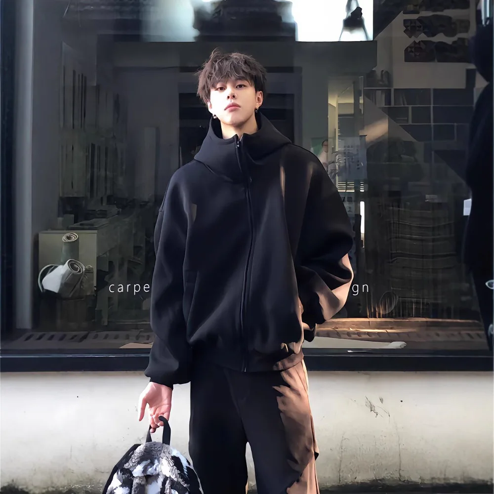 2026 New High Quality Black Hooded Cardigan Sweatshirt Men's Spring and Autumn Casual High Street Jacket Men's
2026 New High Quality Black Hooded Cardigan Sweatshirt Men's Spring and Autumn Casual High Street Jacket Men's