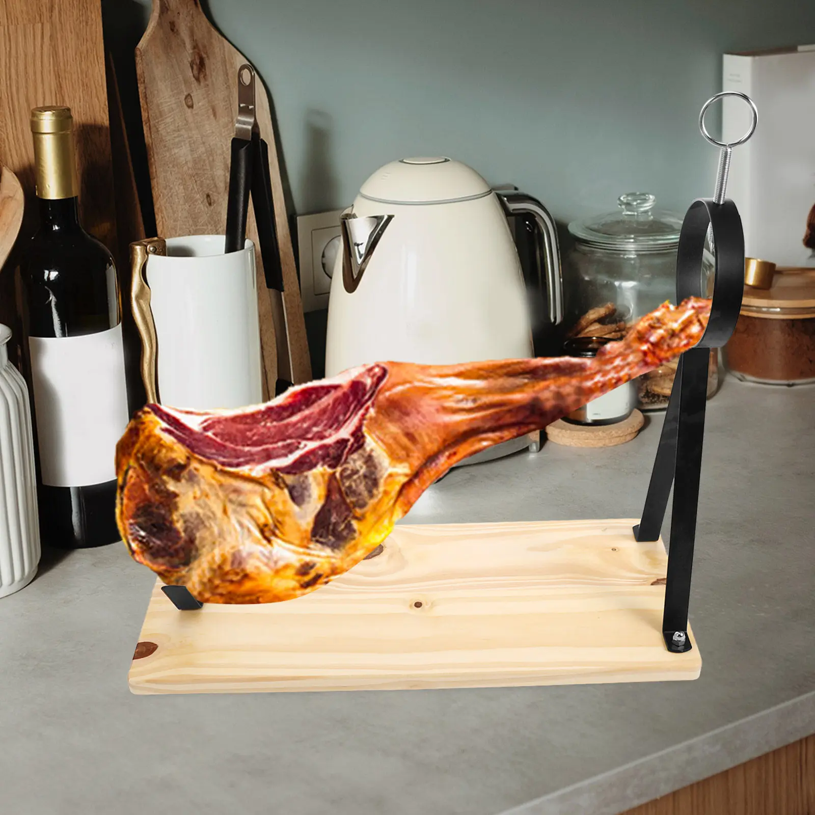 Ham Holder Ham Rack Stable Slicing Display Stand Compact Space-Saving Design Sturdy Metal Construction for Home Hotel Kitchen
Ham Holder Ham Rack Stable Slicing Display Stand Compact Space-Saving Design Sturdy Metal Construction for Home Hotel Kitchen