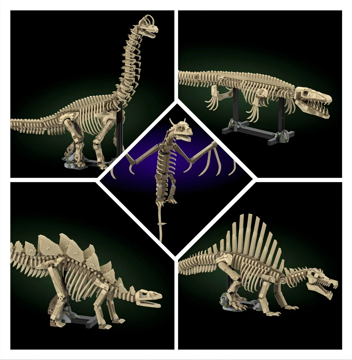 MOC Indominus Rex Spinosaurus Triceratops Wyvern Stegosaurus Brachiosaurus Fossil Skeleton Model Blocks Home Decor Toy Gift
MOC Indominus Rex Spinosaurus Triceratops Wyvern Stegosaurus Brachiosaurus Fossil Skeleton Model Blocks Home Decor Toy Gift