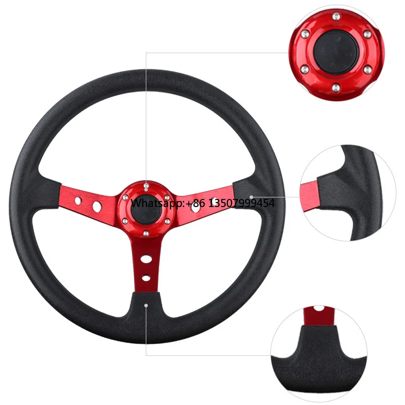 Yomiracing 14-Inch 350mm 6-Spoke 70mm Racing ATV Steering Wheel Car Modified Universal PU Concave Style for Gaming Karts
Yomiracing 14-Inch 350mm 6-Spoke 70mm Racing ATV Steering Wheel Car Modified Universal PU Concave Style for Gaming Karts