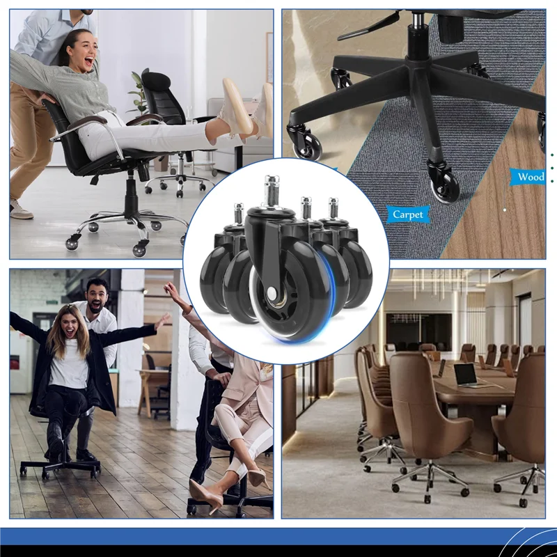 AF95-Колеса для офисного стула, набор колес из 5 колес для офисных стульев, ручка 11 мм х 22 мм, универсальное прочное офисное кресло Ca
AF95-Колеса для офисного стула, набор колес из 5 колес для офисных стульев, ручка 11 мм х 22 мм, универсальное прочное офисное кресло Ca