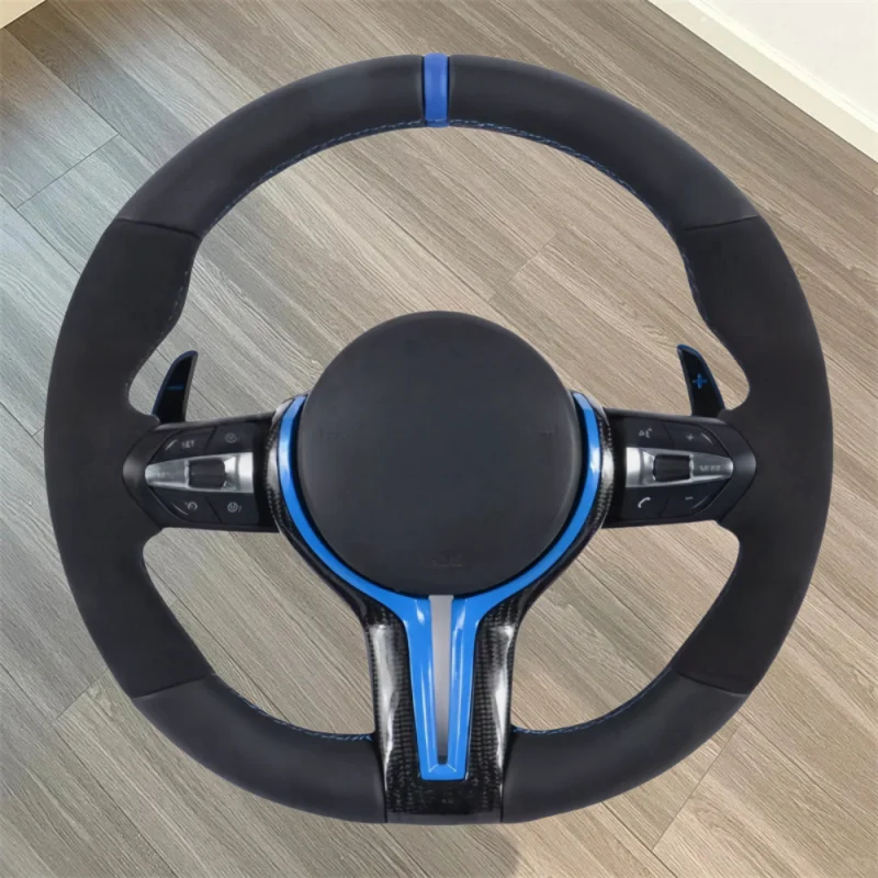 Car Steering Wheel Suede Leather Carbon Board Blue For BMW F10 F11 F25 F21 F30 F31 F36 F22 F46 M3 M6 E87 M Sport Steering Wheel
Car Steering Wheel Suede Leather Carbon Board Blue For BMW F10 F11 F25 F21 F30 F31 F36 F22 F46 M3 M6 E87 M Sport Steering Wheel