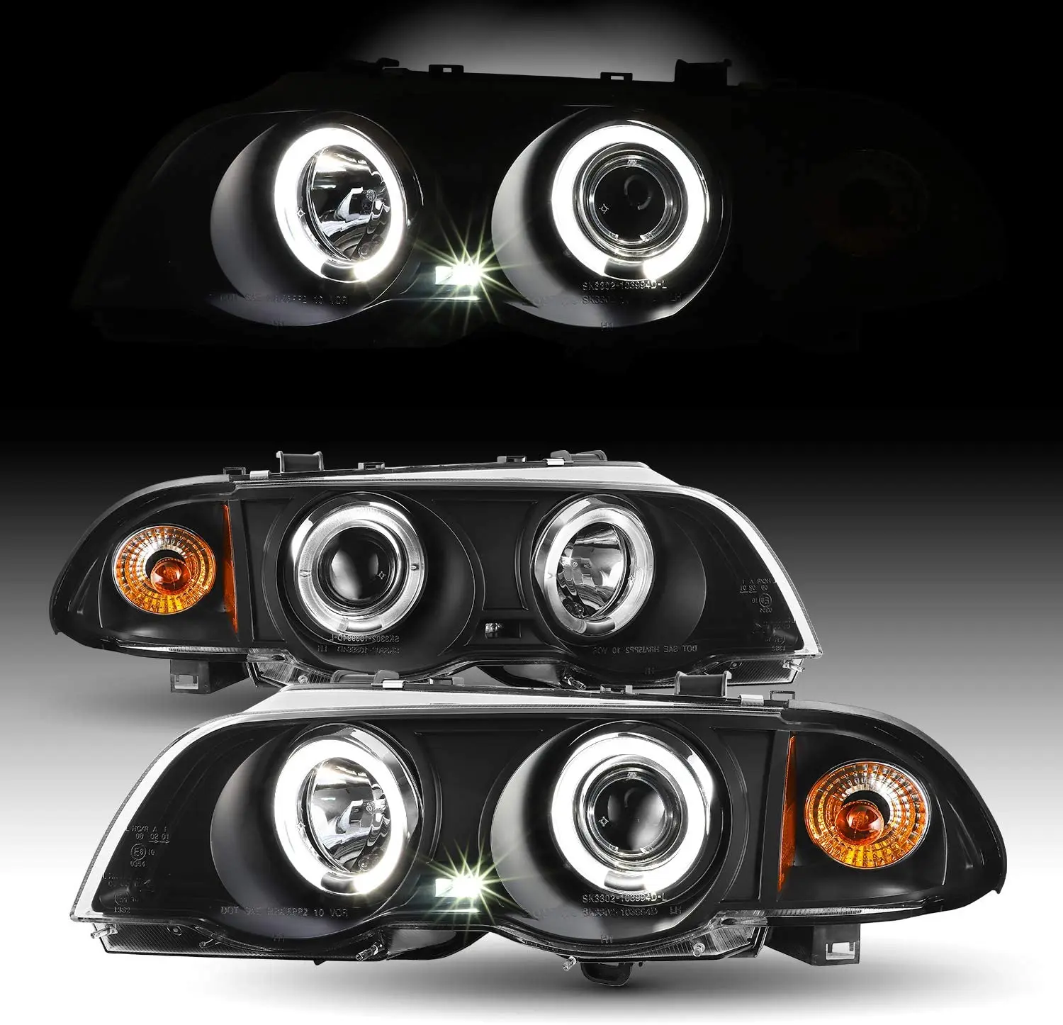 Для BMW E46 3-Series 4 door Sedan Black Halo Ring светодиодный запасные фары проектора слева + справа
Для BMW E46 3-Series 4 door Sedan Black Halo Ring светодиодный запасные фары проектора слева + справа