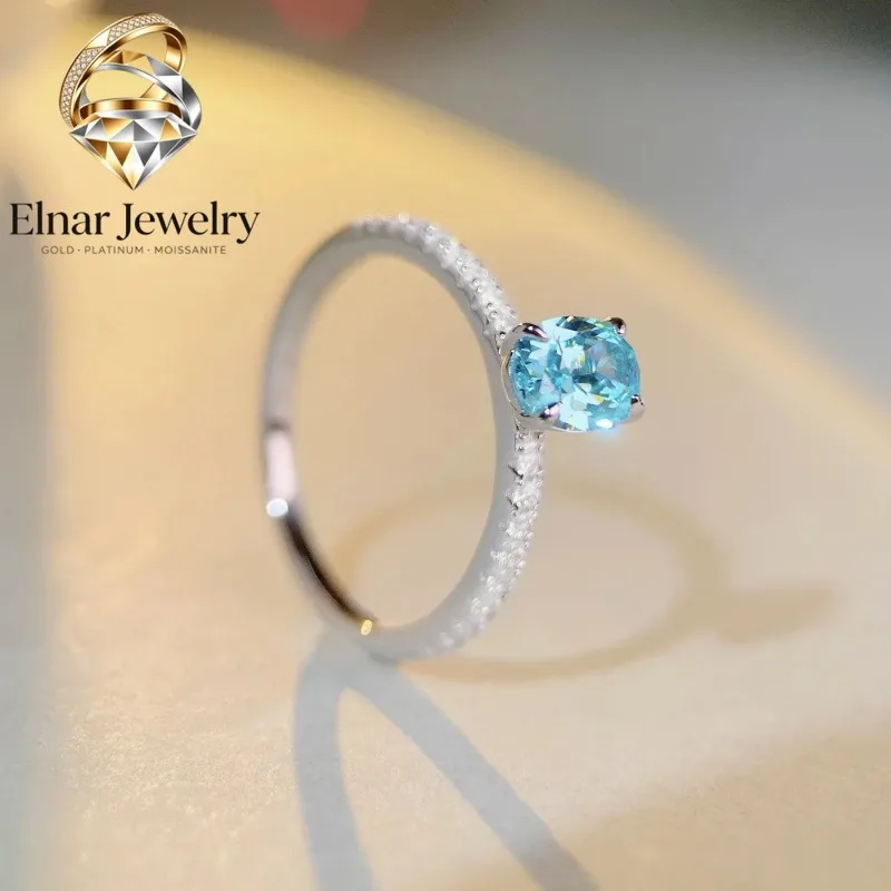 Ювелирные изделия Elnar: Роскошное кольцо из цельной платины PT950 с аквамарином и муассанитом для женщин, простой стиль
Ювелирные изделия Elnar: Роскошное кольцо из цельной платины PT950 с аквамарином и муассанитом для женщин, простой стиль