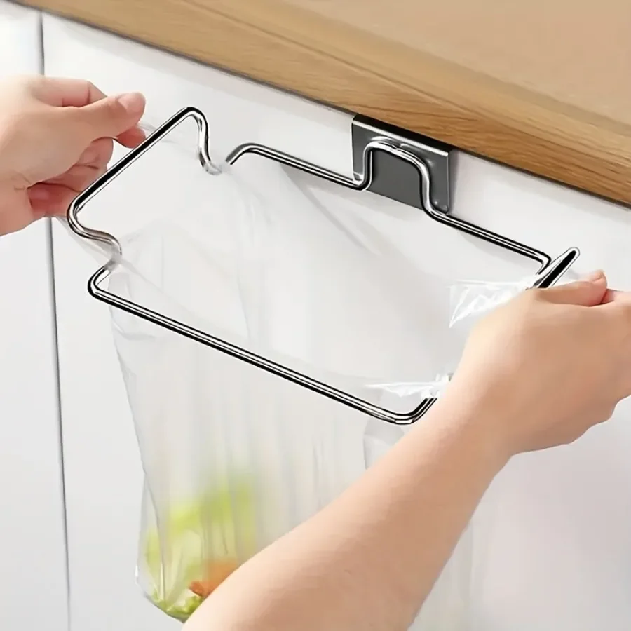 1PCS Stainless steel trash rack, closet Cabinet door trash bag holder, Kitchen accessories,
1PCS Stainless steel trash rack, closet Cabinet door trash bag holder, Kitchen accessories,