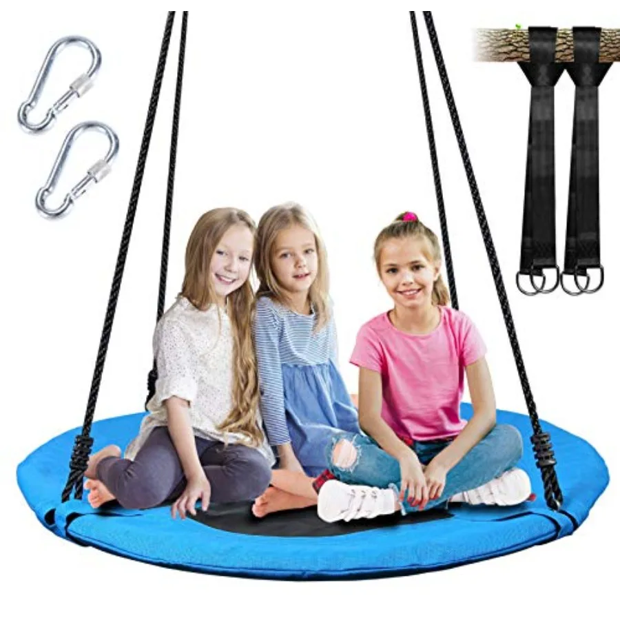 40 Inch Tree Swing Saucer Swing for Outdoor Round Swings with Hanging Straps Adjustable Rope Easy to Assembly
40 Inch Tree Swing Saucer Swing for Outdoor Round Swings with Hanging Straps Adjustable Rope Easy to Assembly