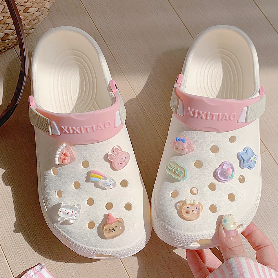 Cute Cartoon Anti-Slip EVA Slip-On Shoes for Women Summer Hollow out Design Comfortable Flat Heel Slippery Proof Clog Shoes
Cute Cartoon Anti-Slip EVA Slip-On Shoes for Women Summer Hollow out Design Comfortable Flat Heel Slippery Proof Clog Shoes