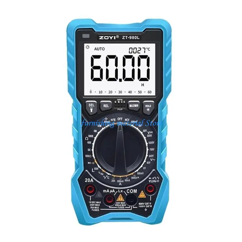 Y5GD Digital Multimeter 6000 Count Transistor Test Frequncy Diode Triode Temperature Inductance Test Current for Engineering
Y5GD Digital Multimeter 6000 Count Transistor Test Frequncy Diode Triode Temperature Inductance Test Current for Engineering