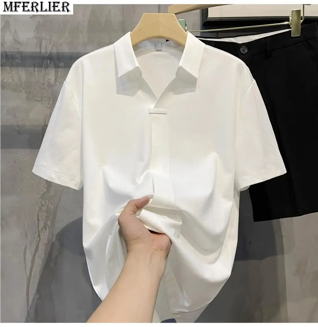 summer men polo shirt short sleeve ice silk plus size 8XL mferlier tops tees simple tshirt
summer men polo shirt short sleeve ice silk plus size 8XL mferlier tops tees simple tshirt