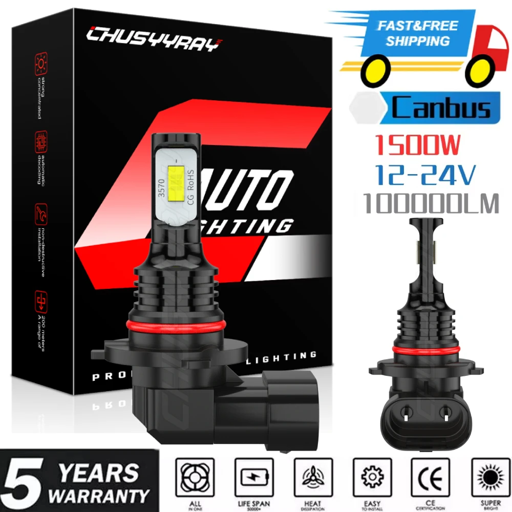 9005 HB3 LED Headlight Hi/Lo Beam Bulbs Kits H10 Canbus 6000K 100000LM 500% Super Bright White Bulbs 1:1 Same Size Plug & Play
9005 HB3 LED Headlight Hi/Lo Beam Bulbs Kits H10 Canbus 6000K 100000LM 500% Super Bright White Bulbs 1:1 Same Size Plug & Play