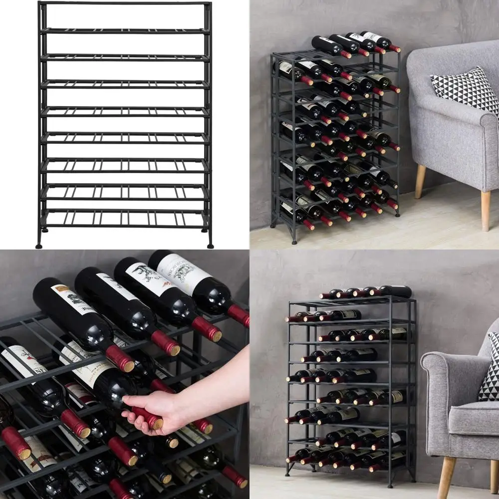 9-уровневая напольная винная полка из нержавеющей стали, вмещает 54 бутылки, отдельно стоящая
9-уровневая напольная винная полка из нержавеющей стали, вмещает 54 бутылки, отдельно стоящая