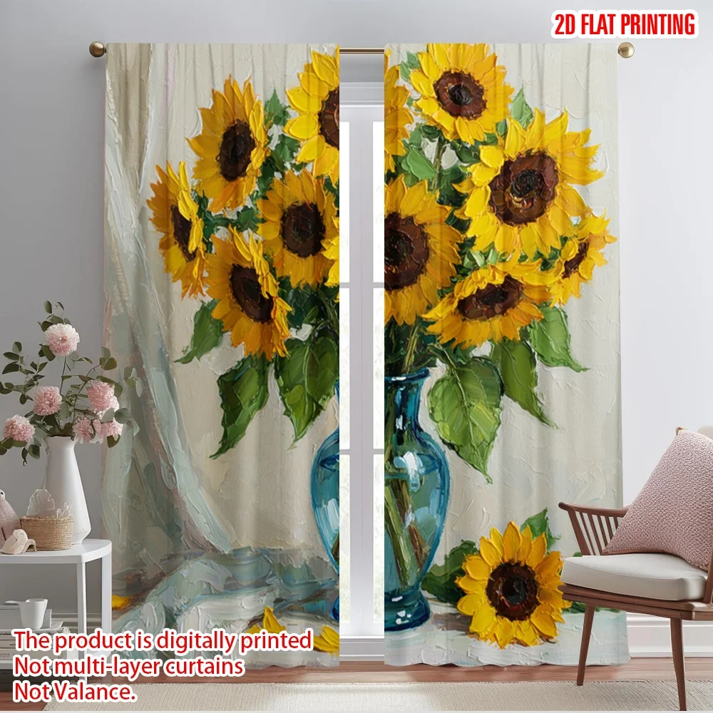 2pcs 2D flat printing Curtains Sunflowers vase fruit painting Fabric Without Electricity Birthday Party Use for New Year and
2pcs 2D flat printing Curtains Sunflowers vase fruit painting Fabric Without Electricity Birthday Party Use for New Year and