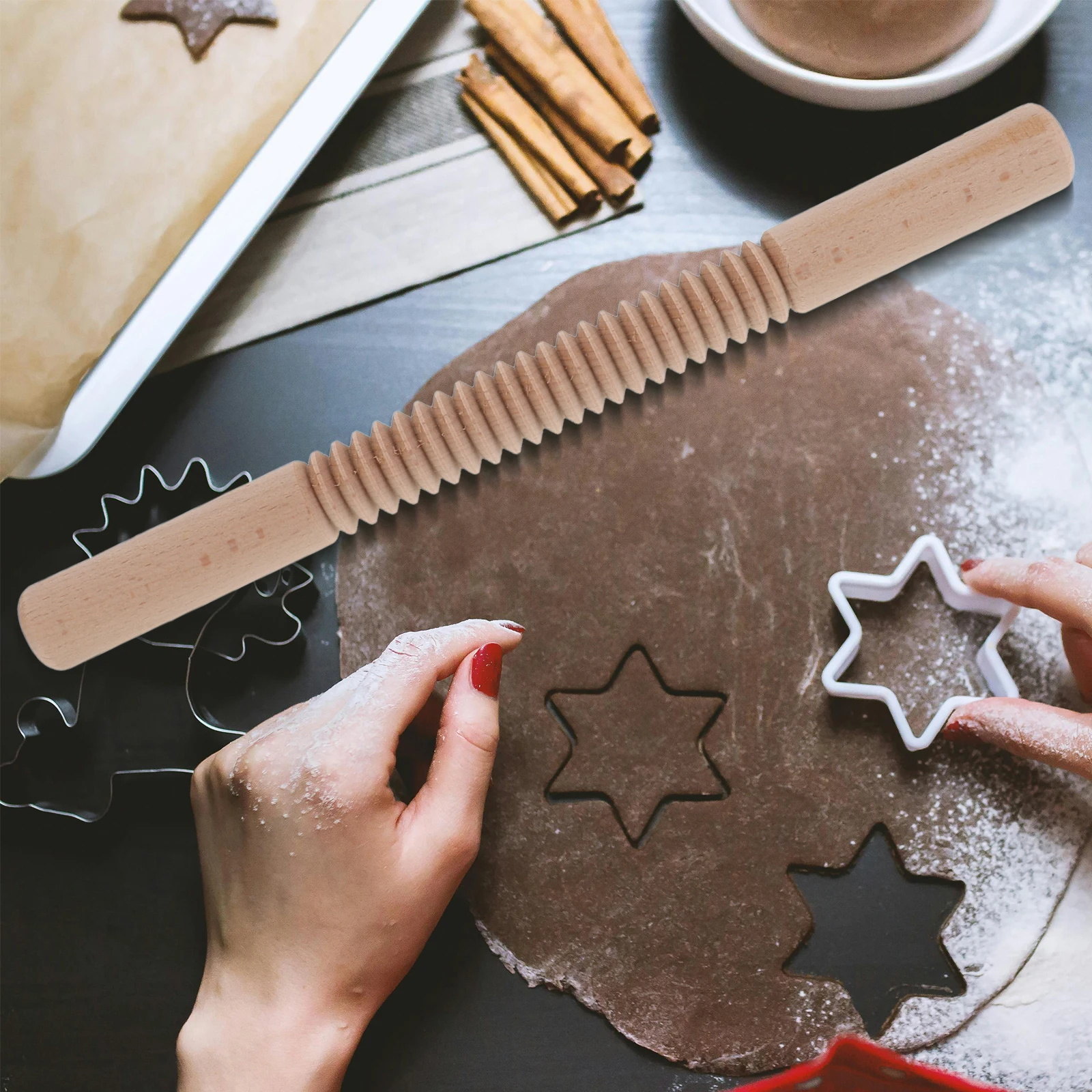 Wooden Rolling Pin Dough Roller Sticks for Baking Pastry Non stick Bamboo Dumpling Ideal Cookies Pie Pasta Pizza Ravioli
Wooden Rolling Pin Dough Roller Sticks for Baking Pastry Non stick Bamboo Dumpling Ideal Cookies Pie Pasta Pizza Ravioli