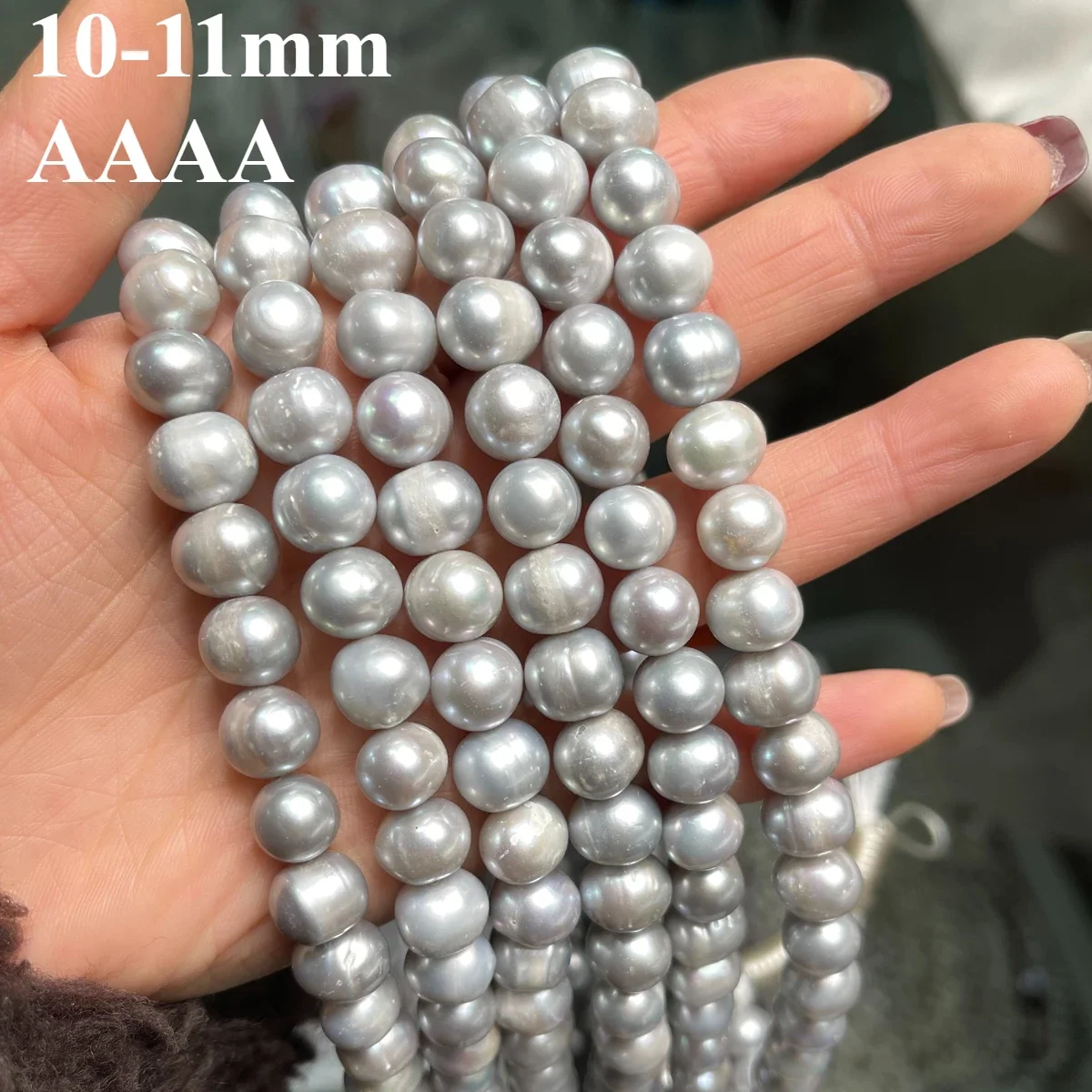 10-11mm4A Natural Freshwater Gray Large NearRound Pearl Isolated Bead Fine Gift Jewelry Make DIY Necklace Bracelet Accessories
10-11mm4A Natural Freshwater Gray Large NearRound Pearl Isolated Bead Fine Gift Jewelry Make DIY Necklace Bracelet Accessories