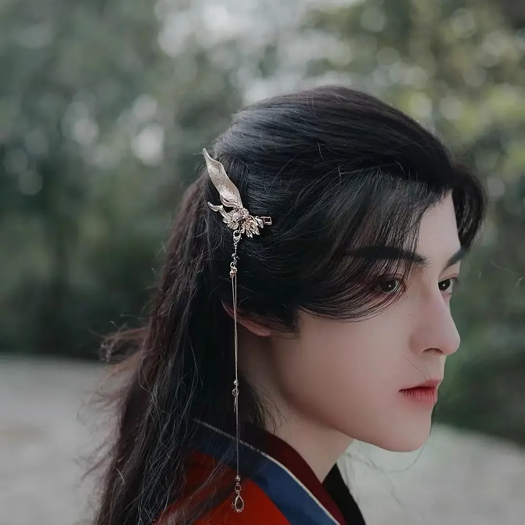 Golden Silver Chinese Hanfu Headwear Hairclip Unisex Tassel Hair Ornaments Accessory Female Male Headdress Carnival Cosplay
Golden Silver Chinese Hanfu Headwear Hairclip Unisex Tassel Hair Ornaments Accessory Female Male Headdress Carnival Cosplay