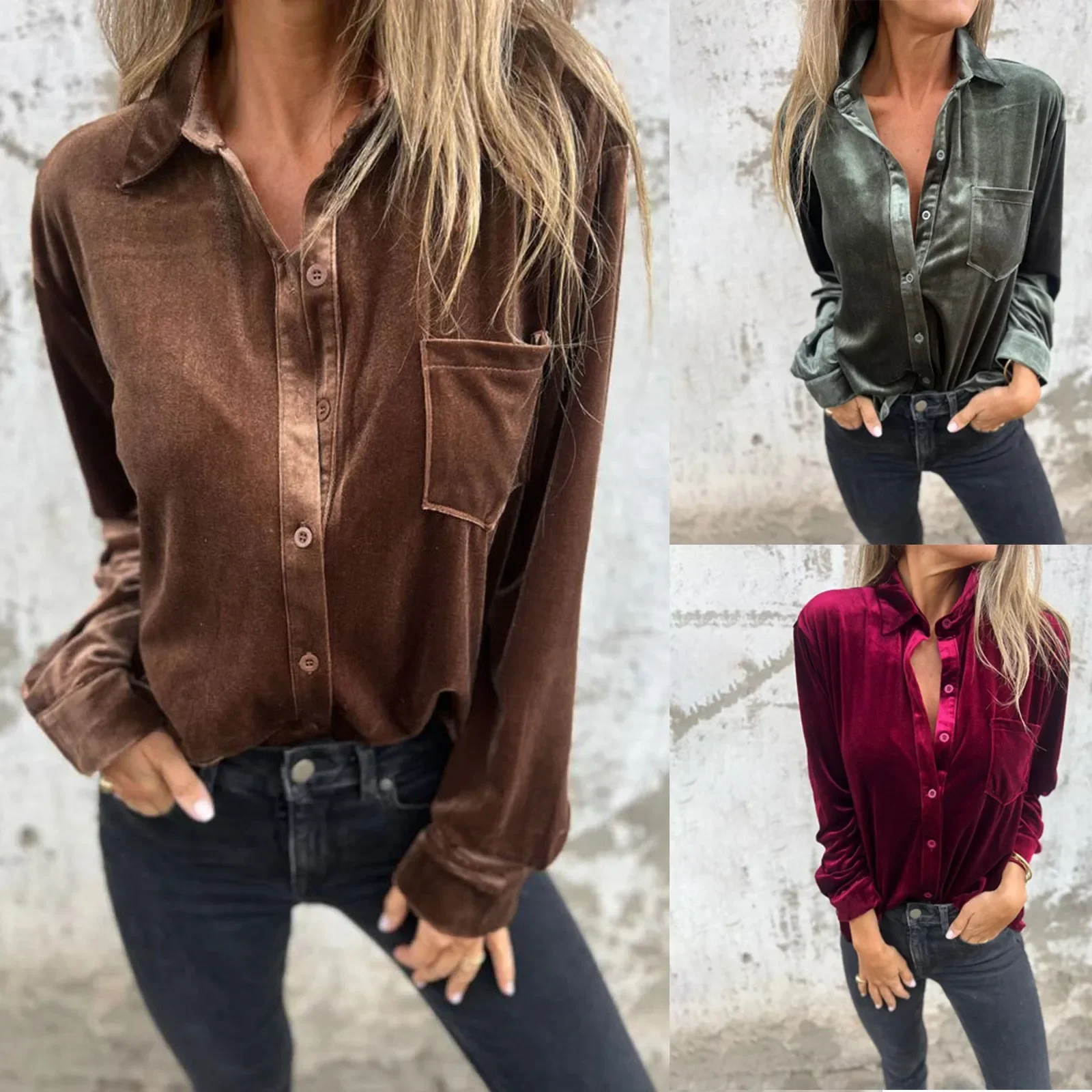 Autumn Vintage Velvet Blouses for Women Y2k Style Button Down Shirts Solid Color Streetwear Blouse Long Sleeve Loose Fit Shirts
Autumn Vintage Velvet Blouses for Women Y2k Style Button Down Shirts Solid Color Streetwear Blouse Long Sleeve Loose Fit Shirts
