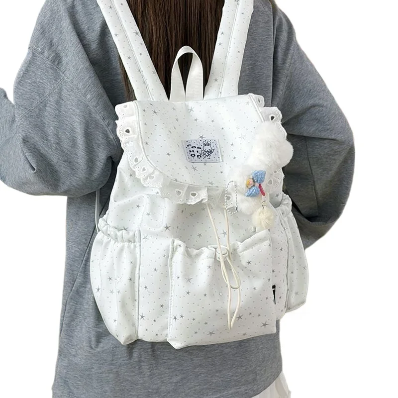 Bag Elementary School Lace Clamshell Backpack Junior High School Student College Versatile Go Out To Reduce The Burden Backpack
Bag Elementary School Lace Clamshell Backpack Junior High School Student College Versatile Go Out To Reduce The Burden Backpack