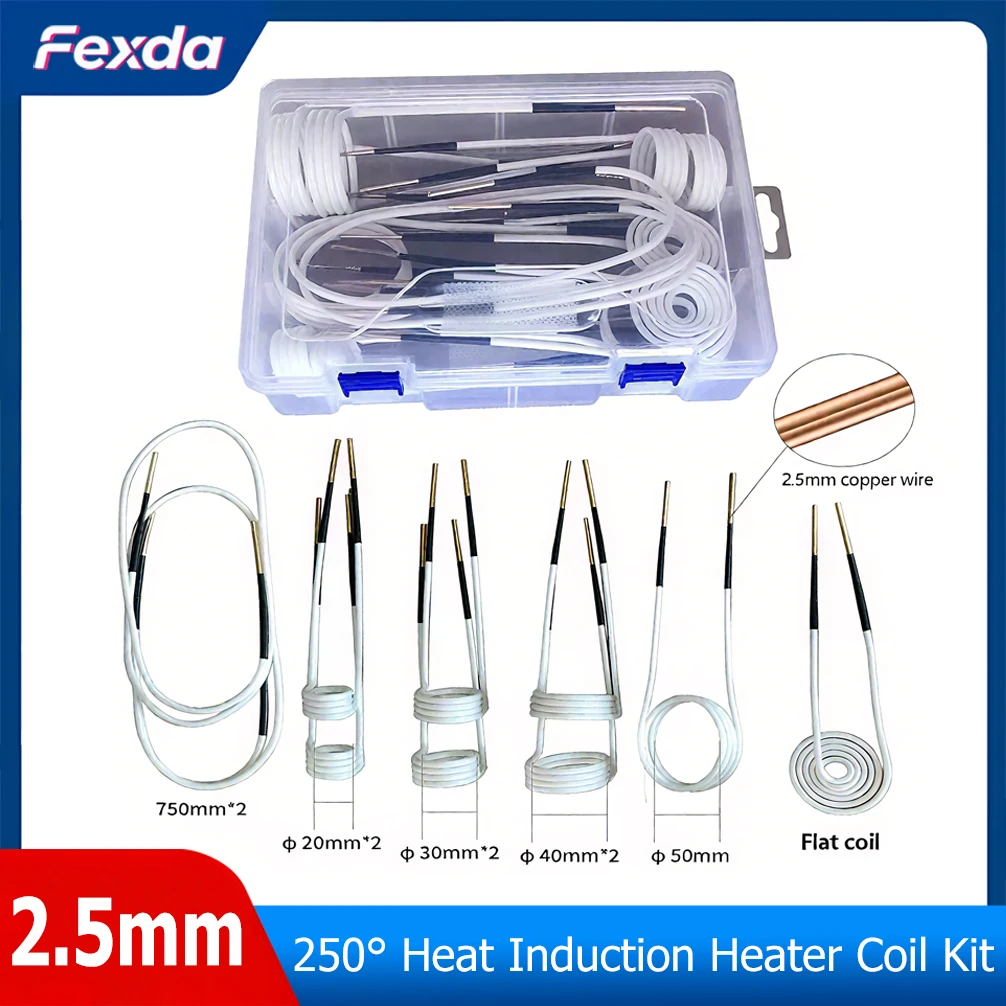 2.5mm Copper Wire 250° Heat Induction Heater Coil Kit for Magnetic Induction Heater Resistant for Removing Rusty Bolts and Nuts
2.5mm Copper Wire 250° Heat Induction Heater Coil Kit for Magnetic Induction Heater Resistant for Removing Rusty Bolts and Nuts