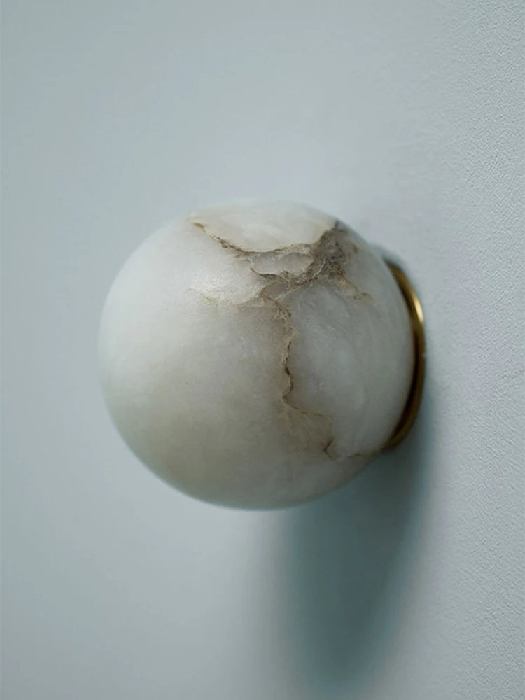 Round Ball Interior Wall Light Spanish Natural Marble Wall Lamp Vintage Minimalist Bedroom Bedside Lamps Room Decoration
Round Ball Interior Wall Light Spanish Natural Marble Wall Lamp Vintage Minimalist Bedroom Bedside Lamps Room Decoration
