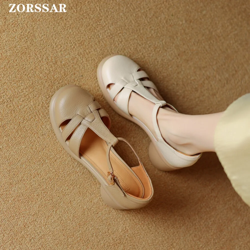 New Fashion Round Toe Genuine Leather Sandals Woman Sexy High Heels Ladies Summer Party Wedding Platform Shoes Women Slingback
New Fashion Round Toe Genuine Leather Sandals Woman Sexy High Heels Ladies Summer Party Wedding Platform Shoes Women Slingback
