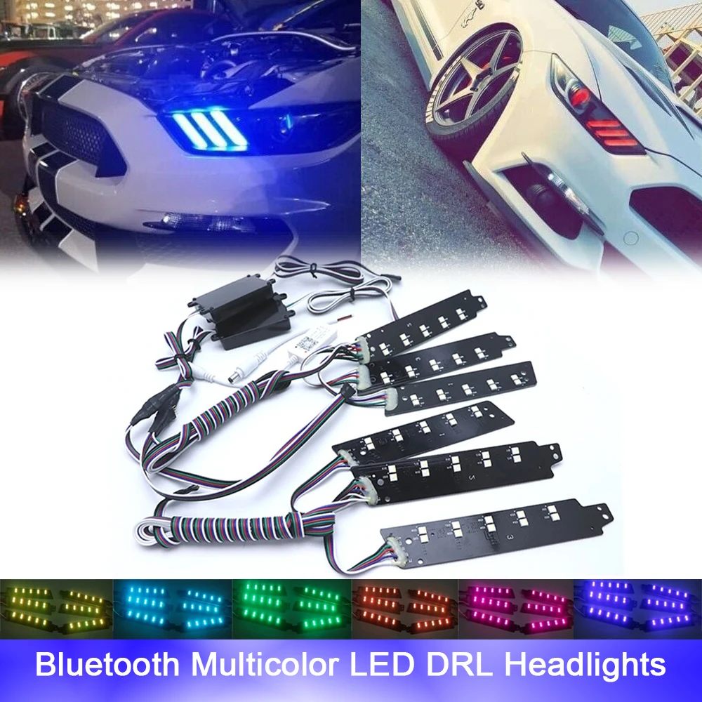 For Ford Mustang 2013-2014 Mustang 2015--2017 RGB LED DRL Circuit Boards LED Headlight Angel Eyes Daytime Running Parking Signal
For Ford Mustang 2013-2014 Mustang 2015--2017 RGB LED DRL Circuit Boards LED Headlight Angel Eyes Daytime Running Parking Signal