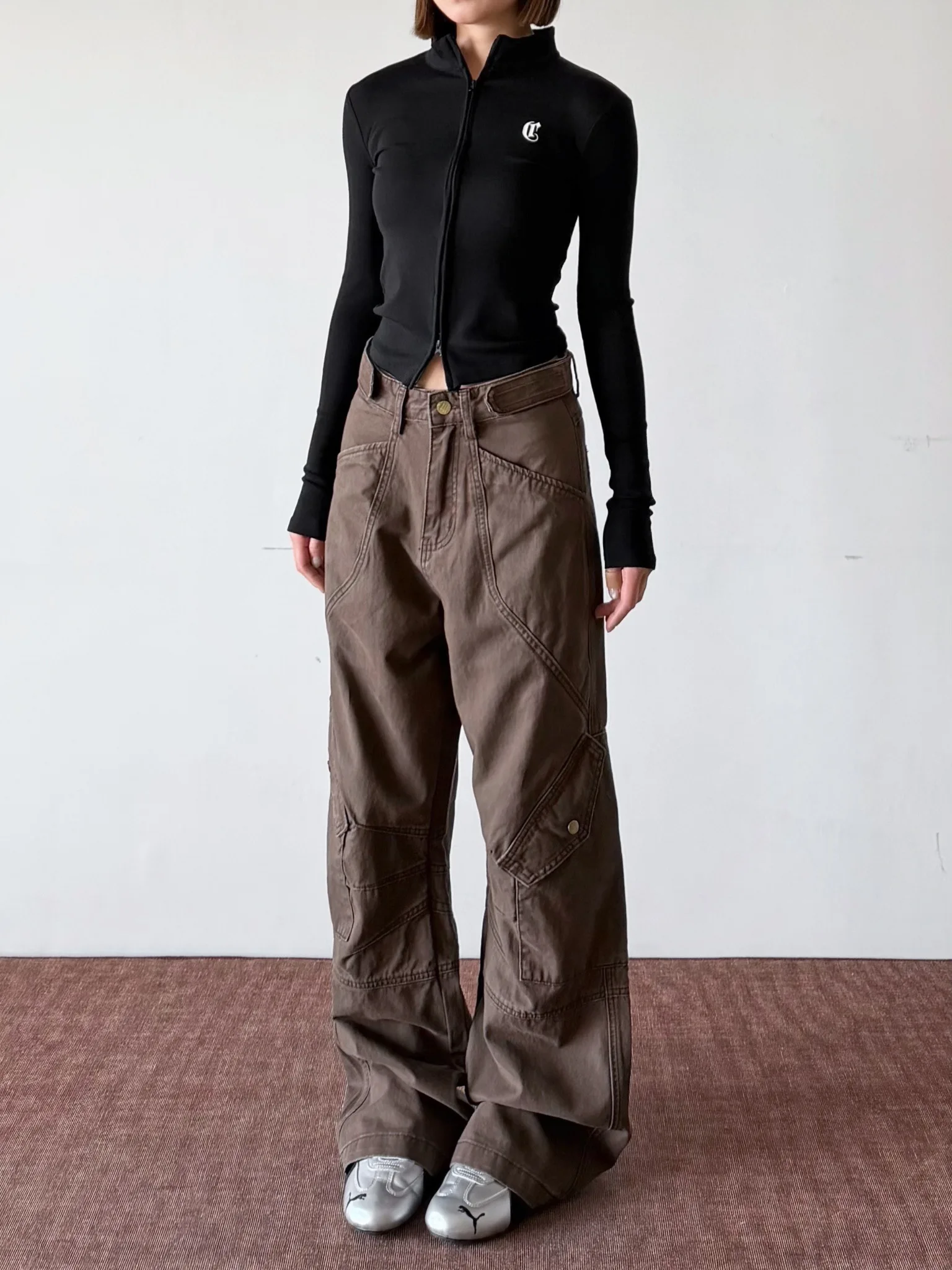 American Style Brown Casual Work Trousers for Women Washed Cotton Straight Leg Trousers Neutral Wear Resistant No Stretch
American Style Brown Casual Work Trousers for Women Washed Cotton Straight Leg Trousers Neutral Wear Resistant No Stretch